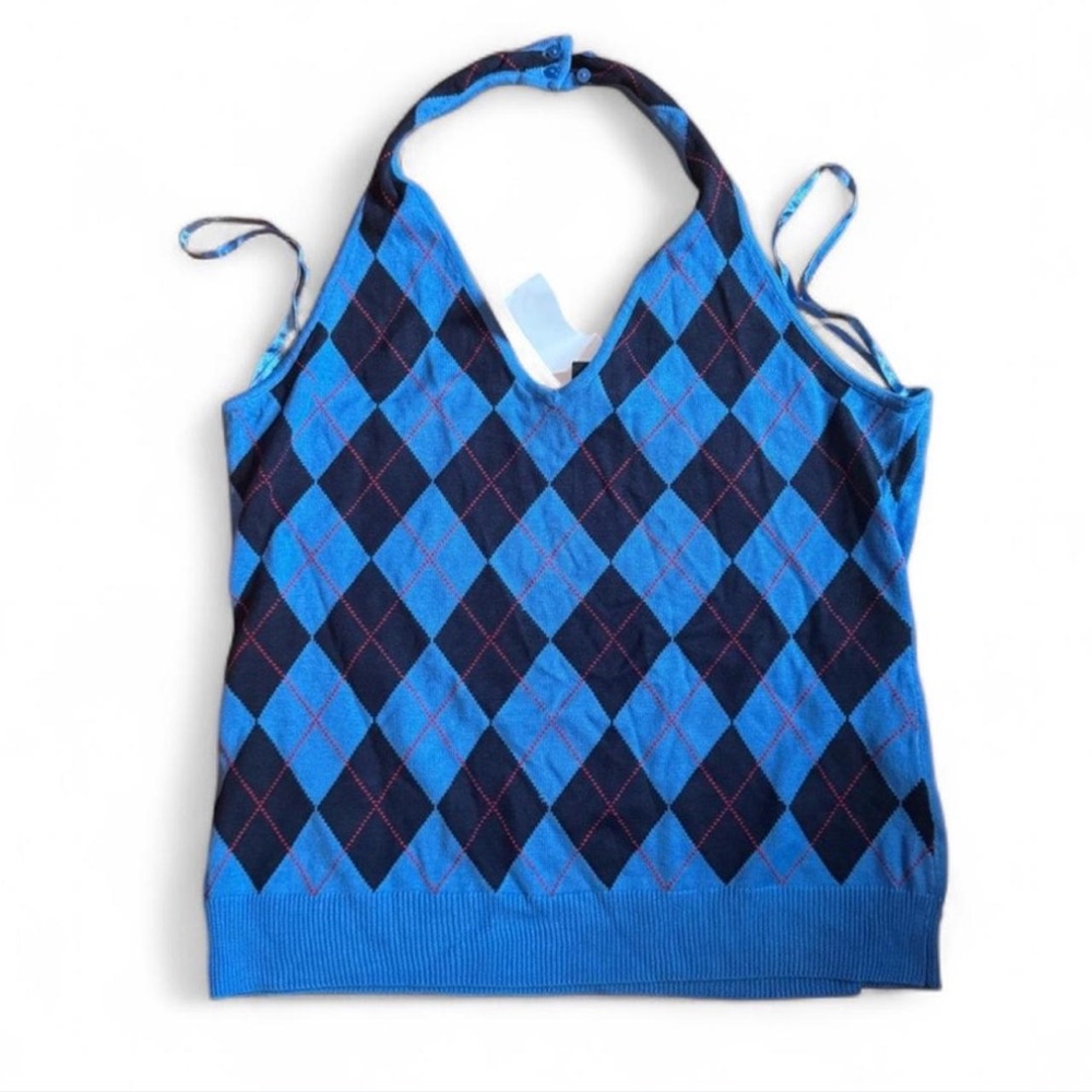 NWT Y2K New York & co argyle halter top